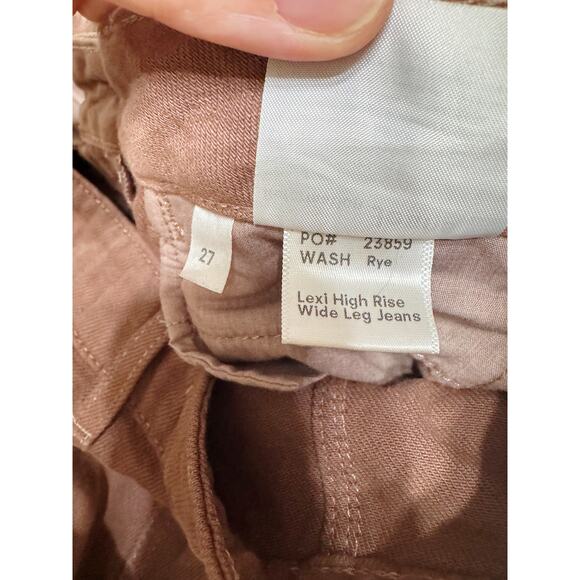 Reformation Lexi High Rise Wide Leg Jeans in Rye Brown Size 27 - Picture 8 of 8